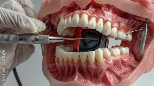 Dental model teeth examination