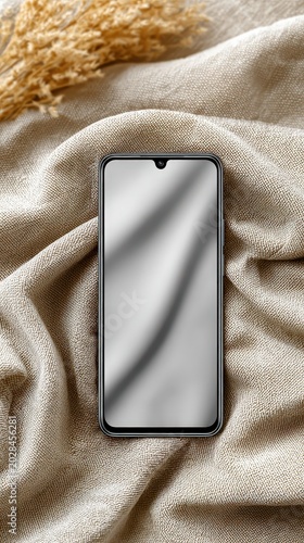 Modern Smartphone on Textured Surface