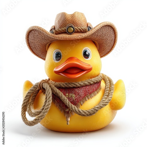 Rubber Duck in Cowboy Hat and Bandana