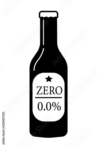 ノンアルコールビールのボトルアイコン