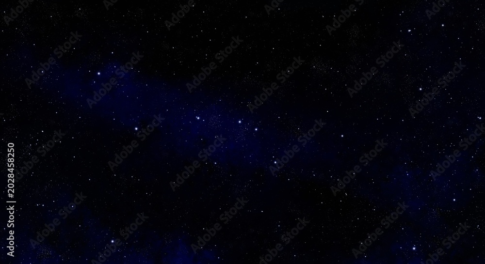 Obraz premium Mystical Midnight Sky with Stars on Black Background