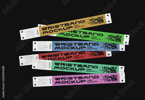 Concert Wristband Mockup – Isolated Branding Presentation (PSD)