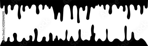 Photography Black mirrored dripping borders top and bottom flat graphic.