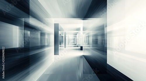 Modern empty hallway