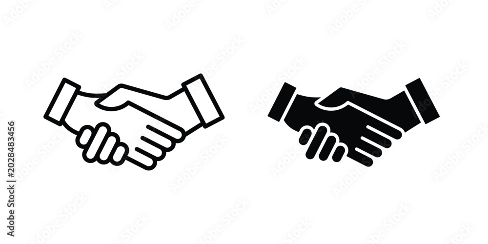 Obraz premium Deal handshake icon