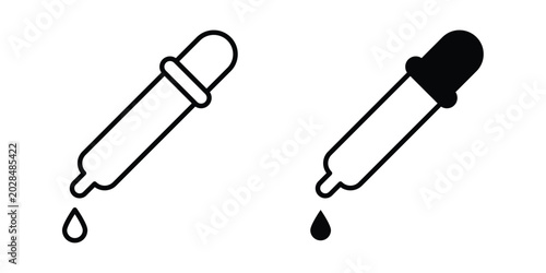 Vászonkép Eye dropper half icon