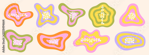 Foto Summer design elements backgrounds