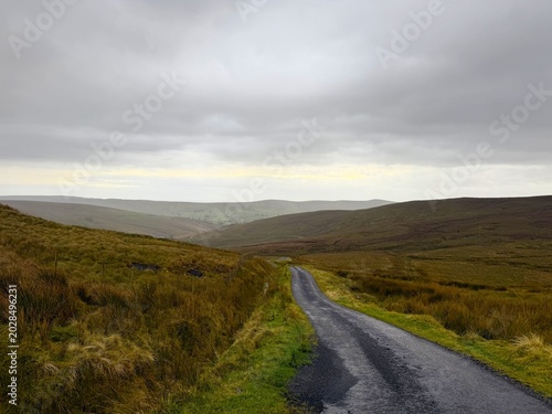Scenic empty rural road in Northern Ireland