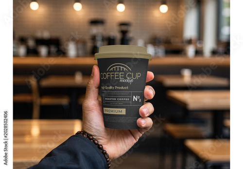 Coffee Cup Mockup Design for Label Printing and Brand Showcase