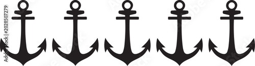 Fotografie Anchors icons set.
