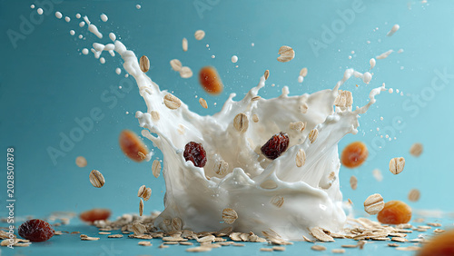 milk splash in glass