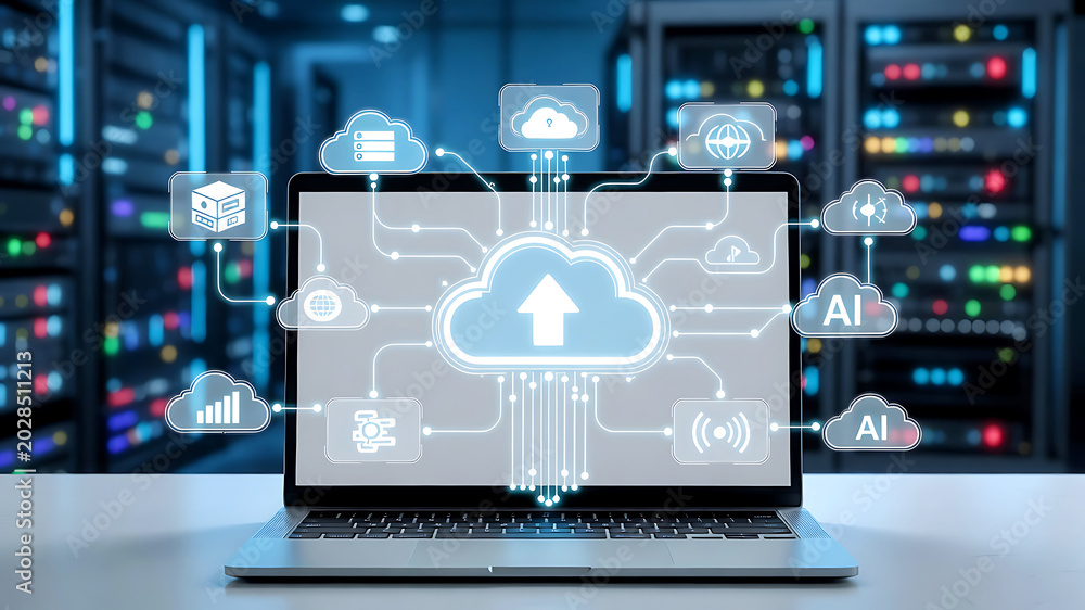 Fototapeta premium Cloud Computing Technology Network Connection