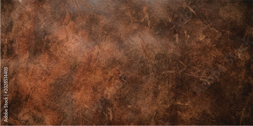 Quadro su tela old grunge copper bronze , rusty metal texture , dark black background effect, 3