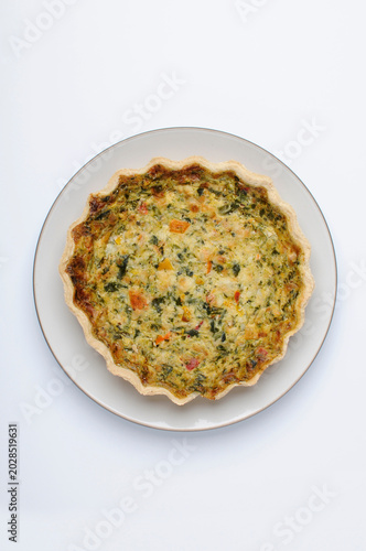 Vegetable Quiche top view
