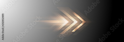 Foto Vector speed arrows, glowing lines indicating the direction of movement