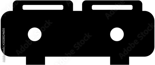 Minimalist Gas Stove Icon Vector Illustration in Flat Style