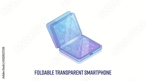 Foldable Transparent Smartphone with Holographic Screen