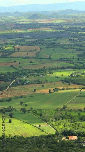 landscape with green fields