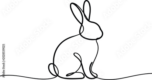 Canvas Print Minimalist cute duckling vector illustration set in black and white line art sty