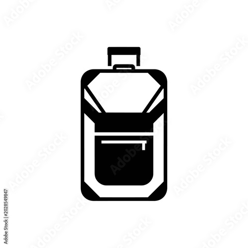 Black and white thermos bottle icon.