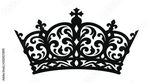 Photos Crown ornament features an intricate royal design that symbolizes power and regal authority today
