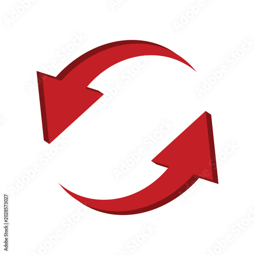 Circle Arrow Icon. Symbol of Recycle, Reload, Loading, Refresh.
