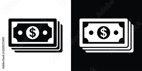 Fotografie Stack of dollar bills icon