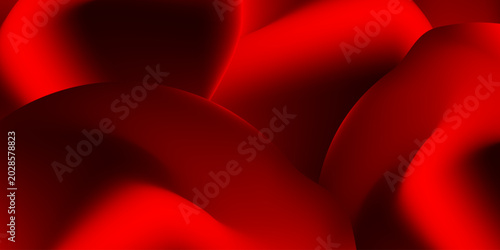 Abstract dark red luxury fluid velvet wave shapes