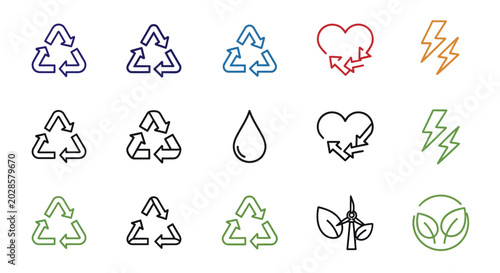 Slika na platnu Collection of diverse vector icons depicting a person wearing glasses and engros
