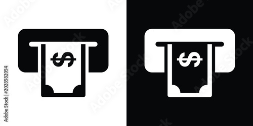Billede på lærred ATM cash withdrawal slot icon