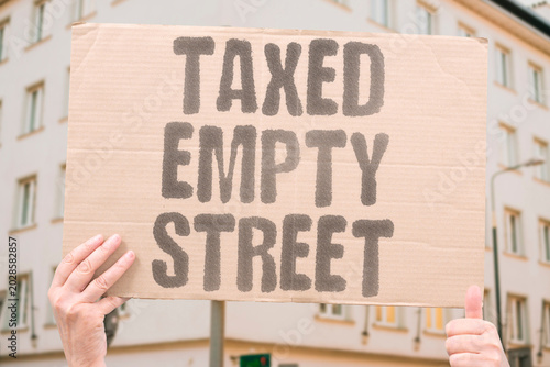 Tableau sur toile "Taxed Empty Street" Bills still arrive after places hollow out