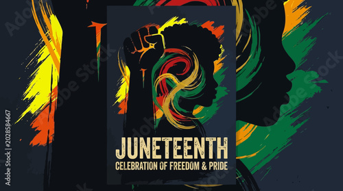 Canvas-taulu Juneteenth Celebration of Freedom Pride.