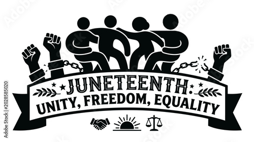 Foto Juneteenth unity freedom equality symbol.