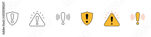 Photos Cyber alert and system security notification icons
