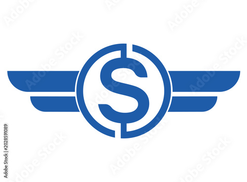Modern Luxury Winged S Emblem Vector Logo