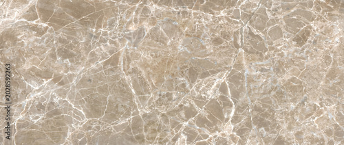 Billede på lærred Travertine marble background shows a polished beige stone surface with subtle na