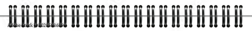 Minimal notebook wire binding illustration perfect for diary and office mockup graphics.