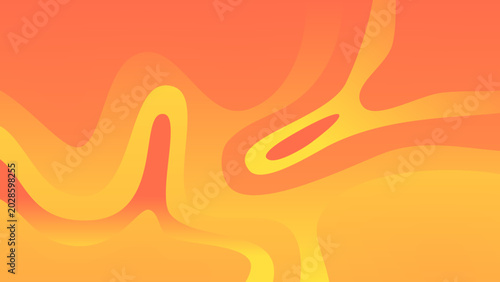 Orange Gradient Waves Pattern Abstract Background