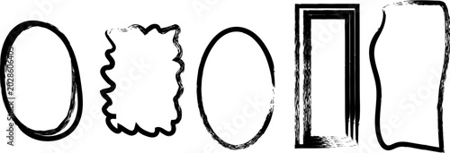 Collection of unique photo frame shapes and borders