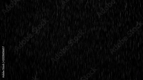 looping rain effect overlay on black background.