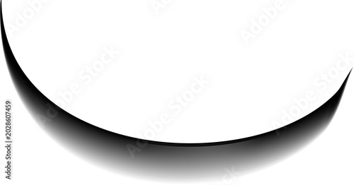 Photos Border cutout with concave arc contour and curved silhouette.