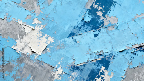 Dynamic abstract background with splashing blue ink and liquid swirls. Vivid acrylic paint explosion texture. Vector illustration.