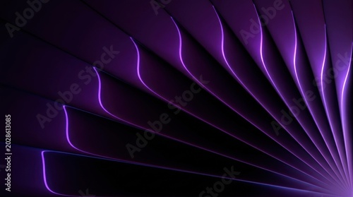 An abstract purple fractal background features flowing waves of light and dark violet silk texture in a dynamic 3d motion design