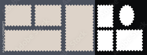 Obraz na plátně Postage stamps collection