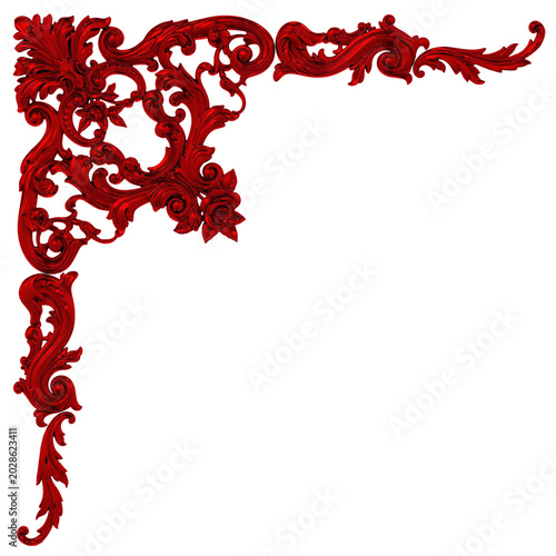 Foto Red Metallic Frame Ornament