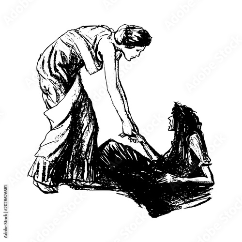 silhouette of a girl