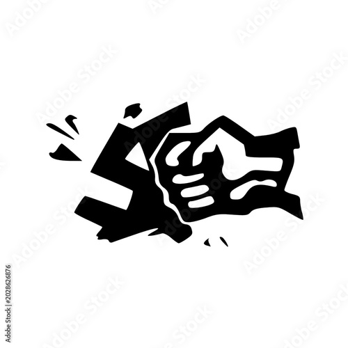 hand holding a hammer and nails
