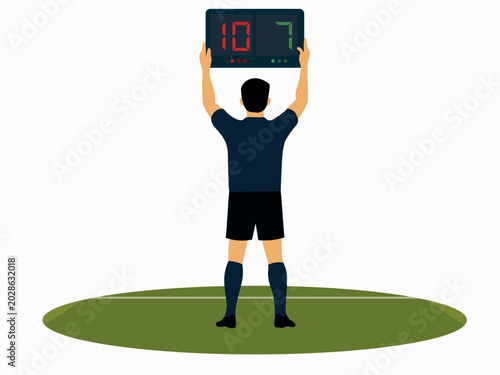 Soccer substitution board vector illustration