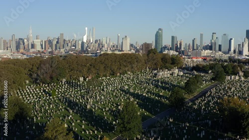 Calvary Cemetery Queens Maspeth New York Drone Aerial View