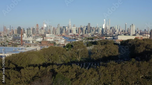 Calvary Cemetery Queens Maspeth New York Drone Aerial View
